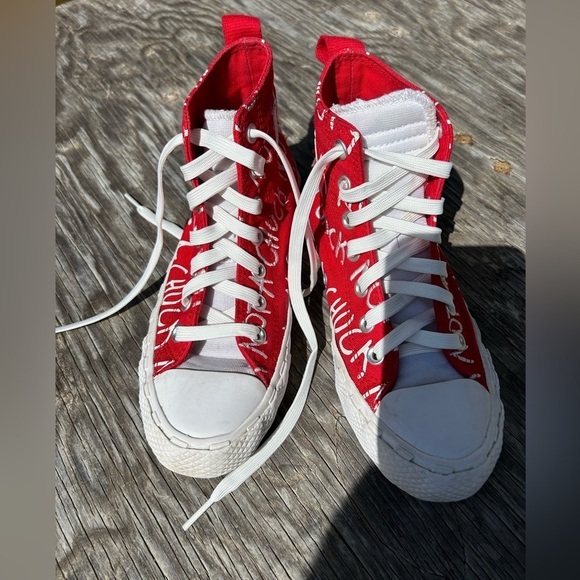 Converse UNT1TL3D Not A Chuck Hi kids  Size 4‎ Shoes Red CTAS High Sneakers - Picture 4 of 7